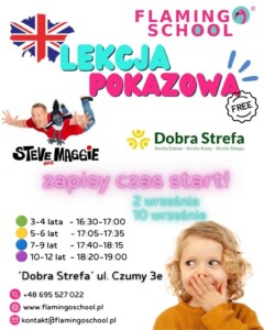 bezpłatne zajęcia pokazowe z języka angielskiegow Dobrej Strefie na Bemowie